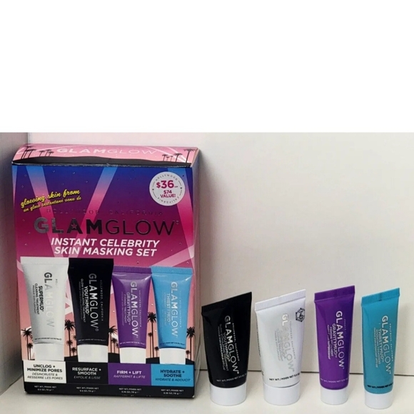 GLAMGLOW Instant Celebrity Skin Masking Travel Set ($74 Value) BRAND NEW IN BOX - Picture 2 of 7